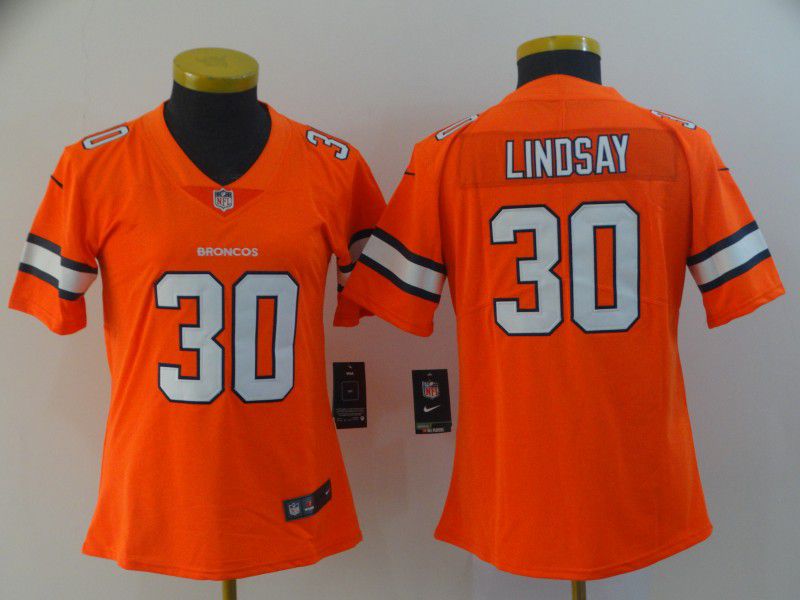 Women Denver Broncos #30 Lindsay Orange Nike Vapor Untouchable Limited Playey NFL Jerseys->pittsburgh steelers->NFL Jersey